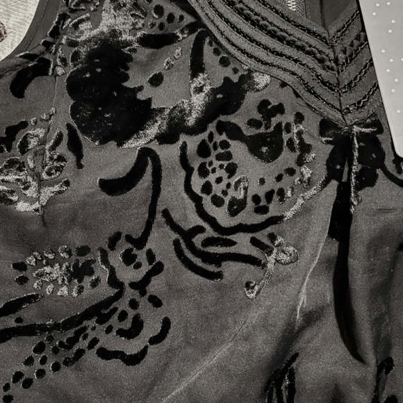 NWT Anthropologie Daniel Rainn Black sleeveless Velvet burnout top SZ S - Picture 5 of 5